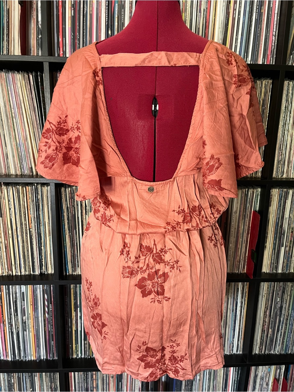 Open back Stealie bolt floral Tunic hibiscus Grateful Co. Dead Velveteen - Picture 3 of 7